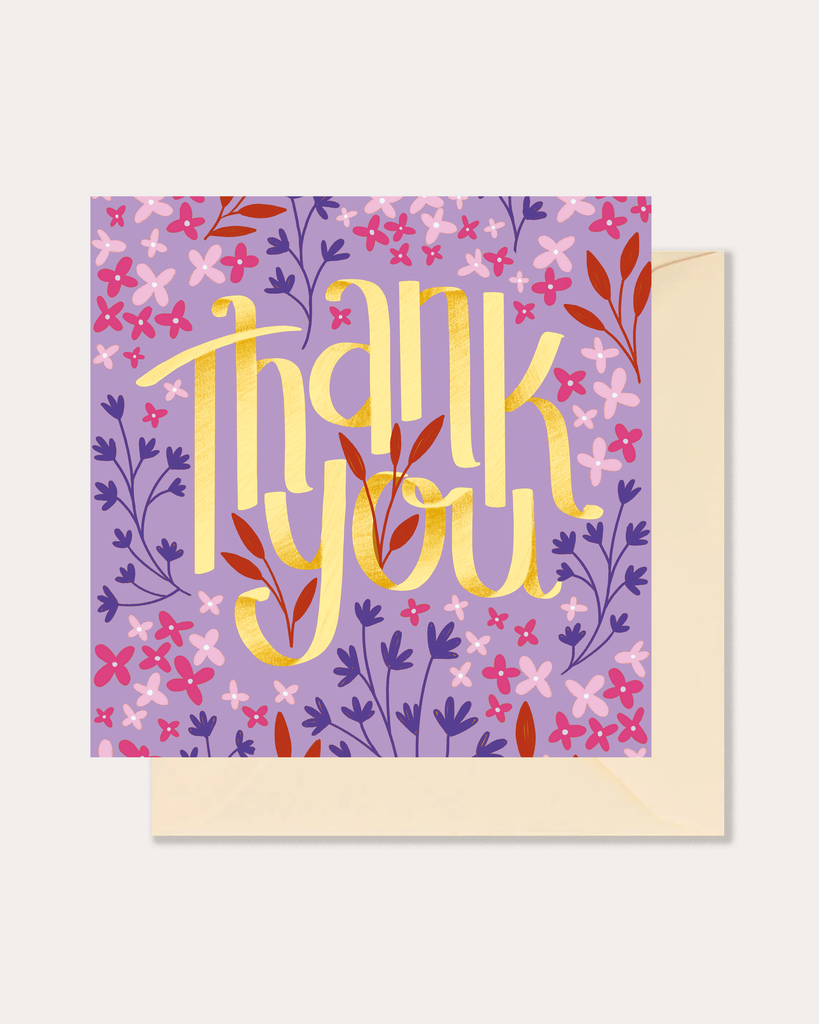 Thank You Floral Greetings Card