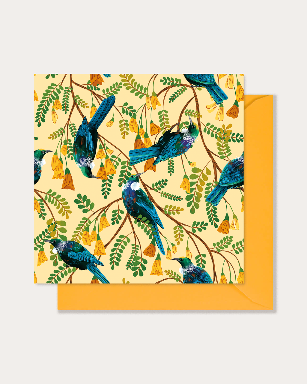 Tui Birds Day Greetings Card